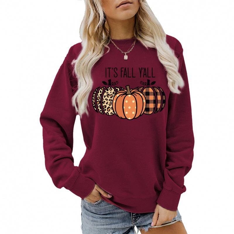 

Autumn/Winter 2024 Unisex Halloween Pumpkin Print Hoodie XL вино красного