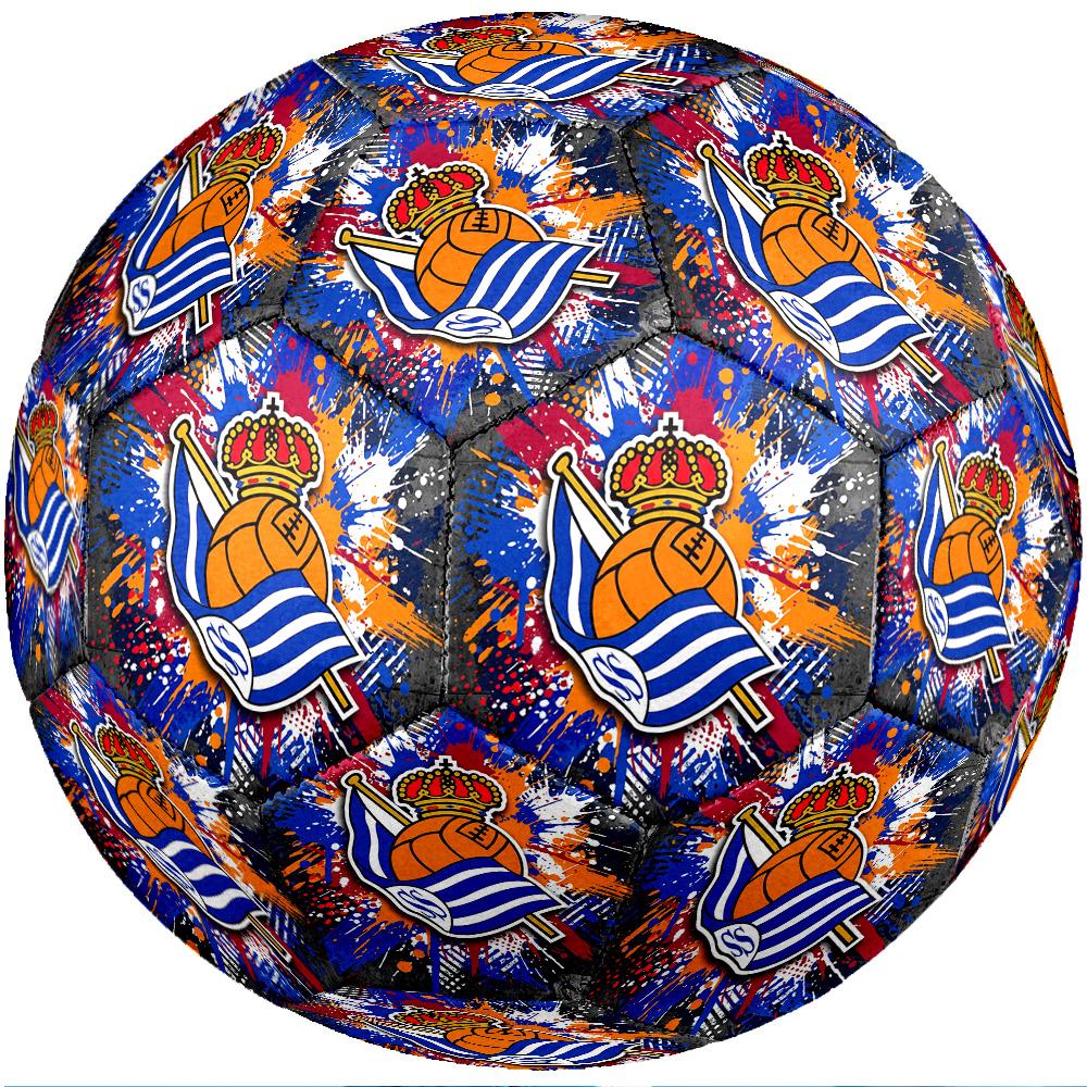Real Sociedad FC Größe 5 Standard Fußball Langlebiger Trainingsspiel Fußball für Erwachsene Outdoor-Sportarten