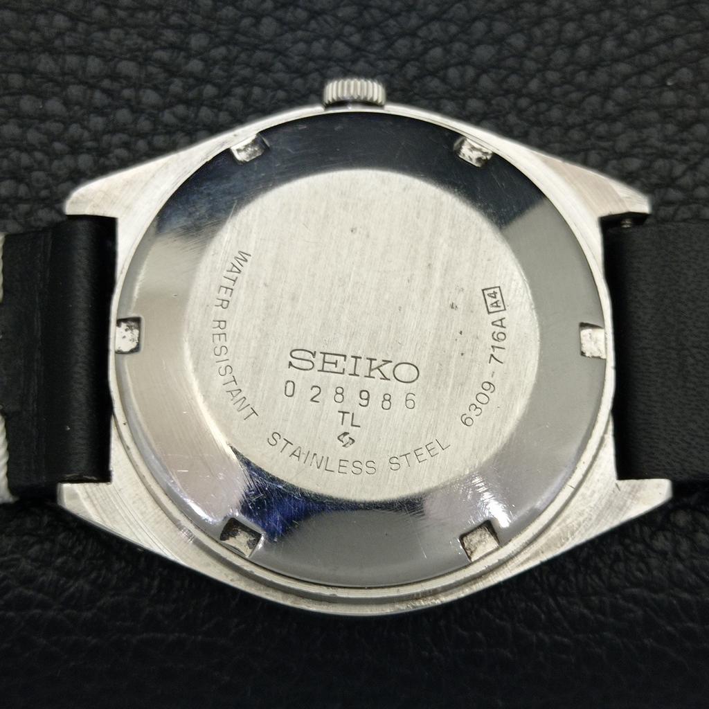 Seiko 5 AUTOMATIC JAPAN 6309A MENS VINTAGE ARABIC WHITE DIAL WATCH A701300-5