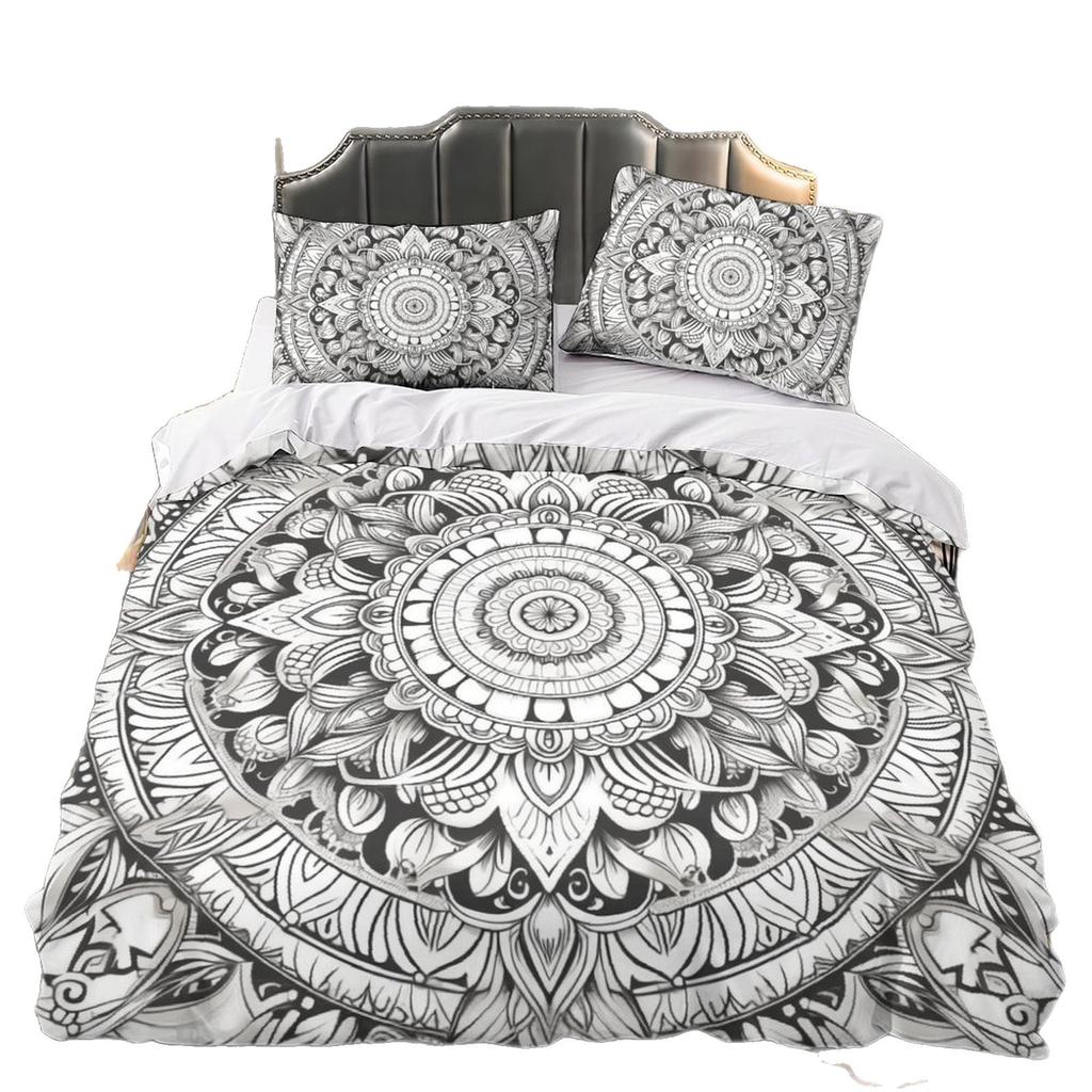 Pościel z cyfrowym drukiem 3D Zestaw dwu- lub trzyczęściowy Seria Bohemian Poliester