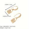 Fashion Lock Shape Dangle Earrings for Women 2025 New Golden Zirconia Drop Earring Statement Party Jewelry Accessories