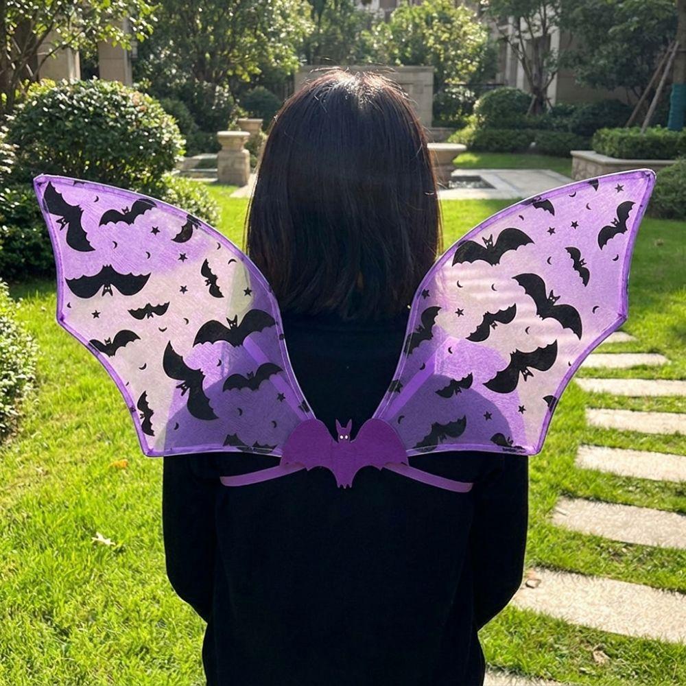 Style Sombre Gothique Halloween Ailes de Chauve-souris Scintillantes Costume Ailes Fée Papillon Ailes Fête d'Halloween