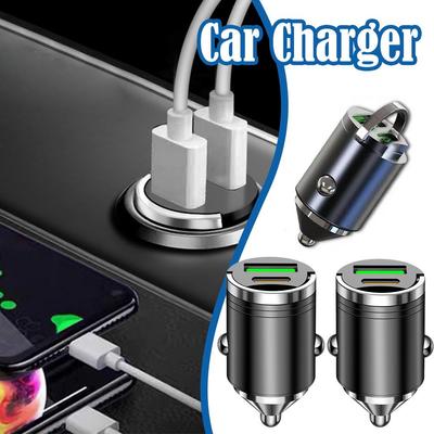 100W Mini Car Charger USB Type C Car Phone Charger Fast Charging Charge Adapter DS2-PD-QC3.0 For IPhone Car Electronics 1PC U5T7