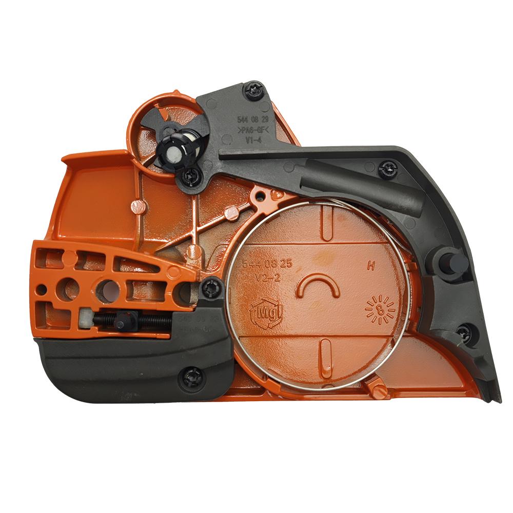 Clutch Side Sprocket Cover with Chain Brake Assembly For Husqvarna 445 450 Chainsaw Replacement Parts OEM 544097901 544097902