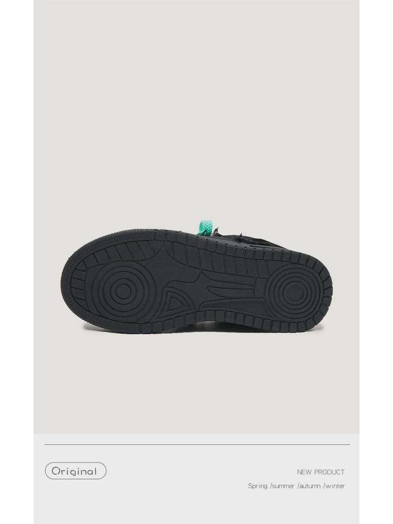 Black Warrior Mint Mambo Street Trend Unisex Low-Top Sneakers