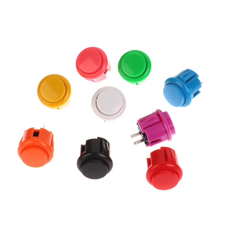 1Pc 24Mm Circle Push Button Micro Switch Game Arcade Controller Joystick Console Diy Kit Arcade Fighting Machine Button