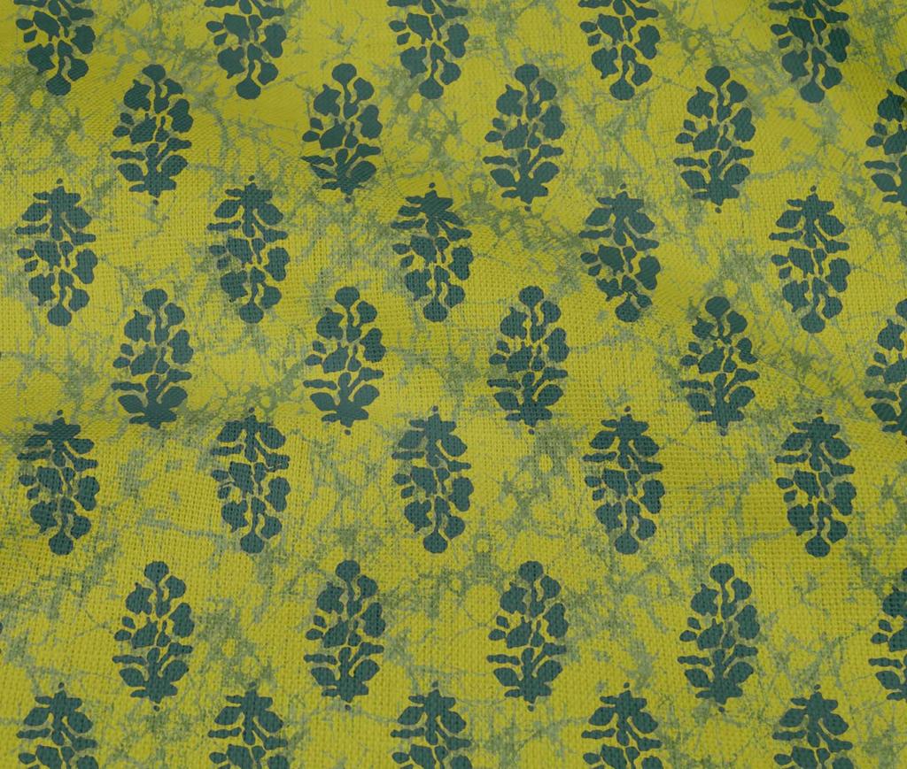 oneOone Cotton Flex Light Gray Fabric Ethnic Block Sewing Material Print Fabric By The Yard 40 Inch