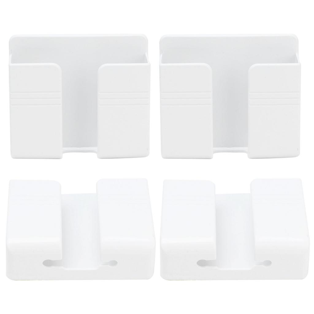 4 stk Veggmontert Oppbevaringshylle Punchfri Vegg Fjernkontroll Mobiltelefon Ladebase