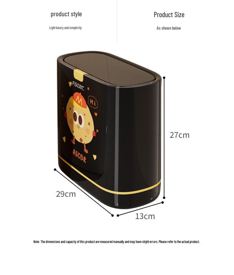 2026 Gap Trash Can: Stylish, Large Capacity Bin with Lid for Bathroom, Kitchen, and Living Room