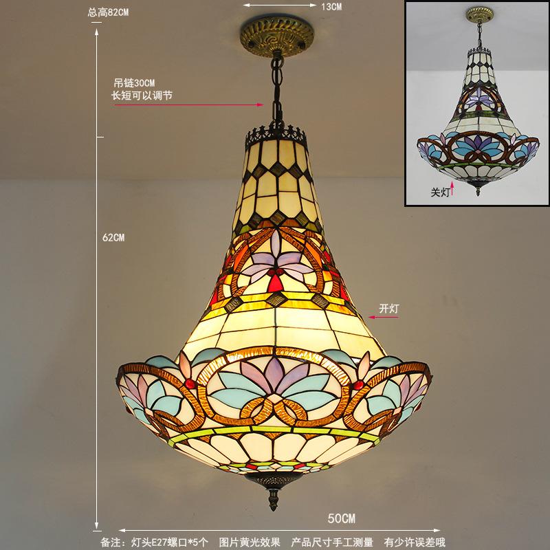New European-style Restaurant Chandelier Aisle Club KTV Villa Decoration Creative Retro Glass Staircase Corner Lamp