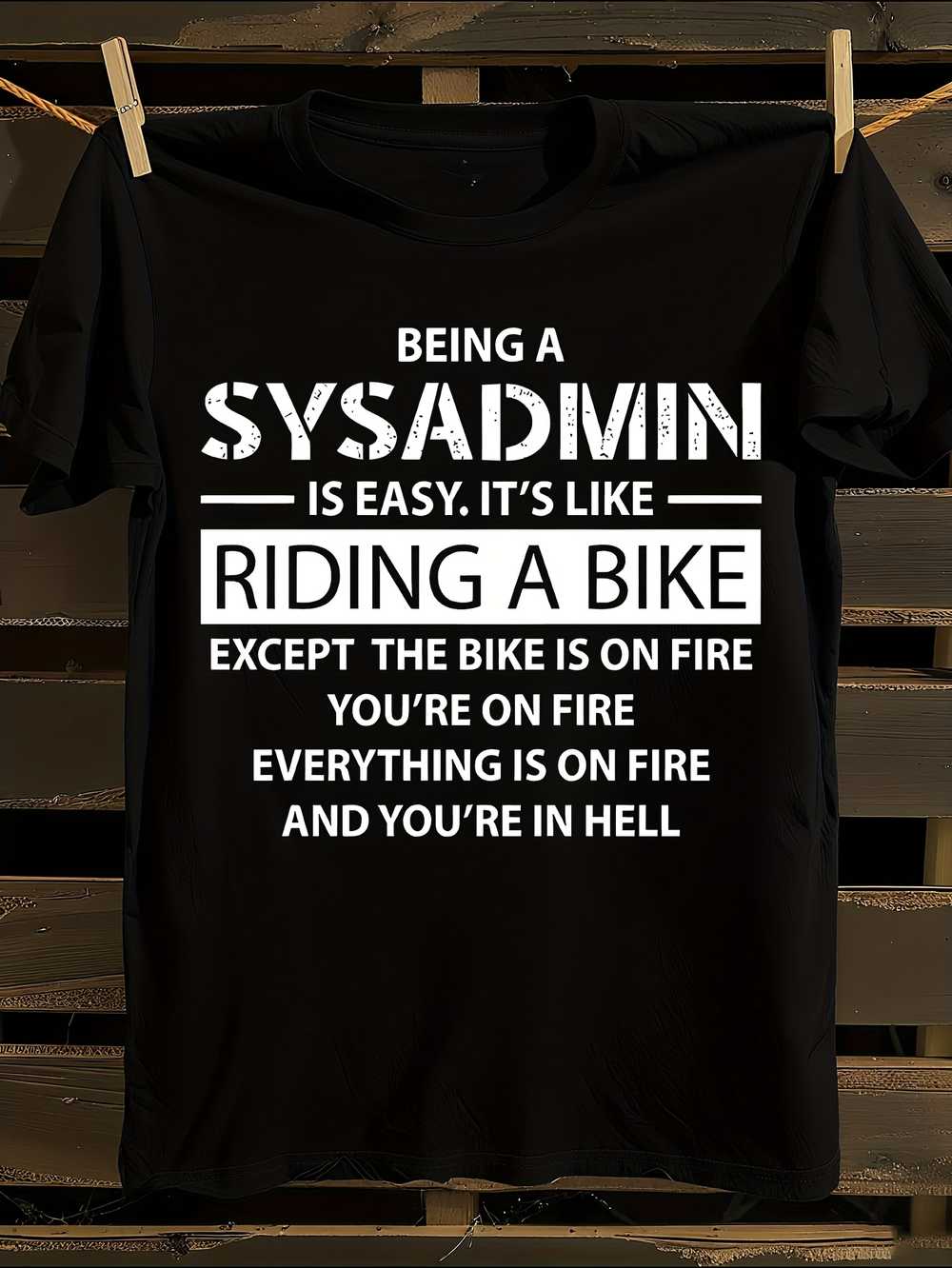 Funny SYSADMIN System Administrator Humor T-Shirt S