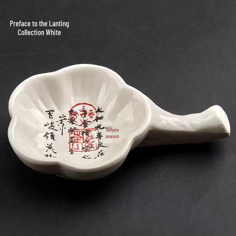 Ceramic Ink Butterfly Multifunctional Pen Rest and Ink Holder - Easy to Clean Water Dish Inkstone for Scholars and Beginners.