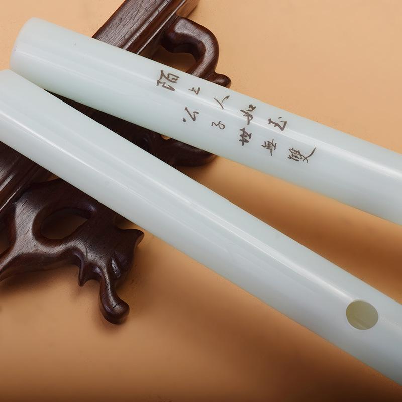 Professional Grade Drop-Resistant Imitation Jade Flute, Crack-Resistant, Adult & Student Performance, F Key