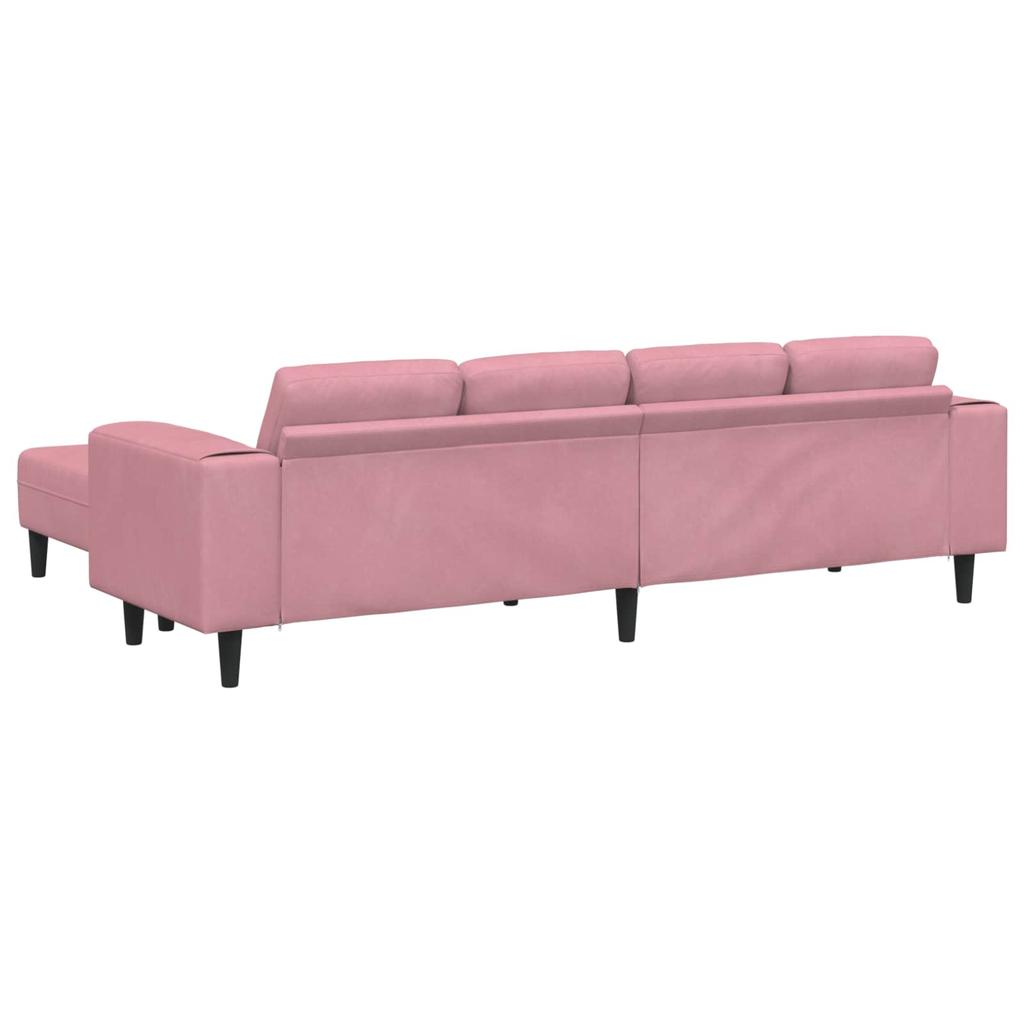 Living Room Sofa 3 Pcs Pink 250 X 188 X 76 Cm