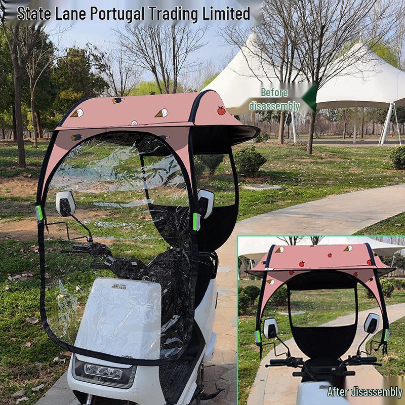 Stříška na elektrokolo: Plážový přístřešek odolný proti dešti a větru