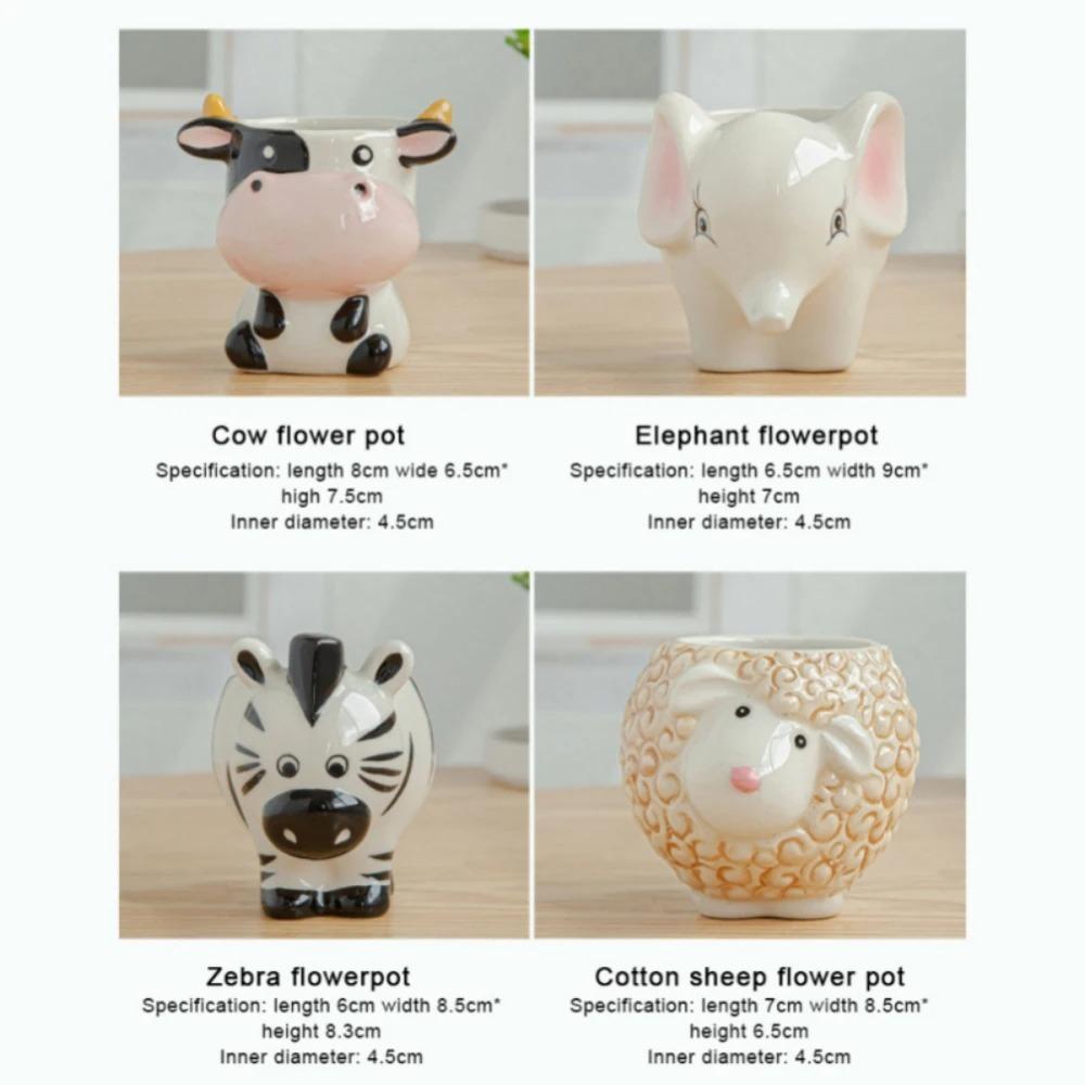 Cute Animal Animal Plant Pot Garden Decor Cactus Potted New Ceramic Succulent Planter
