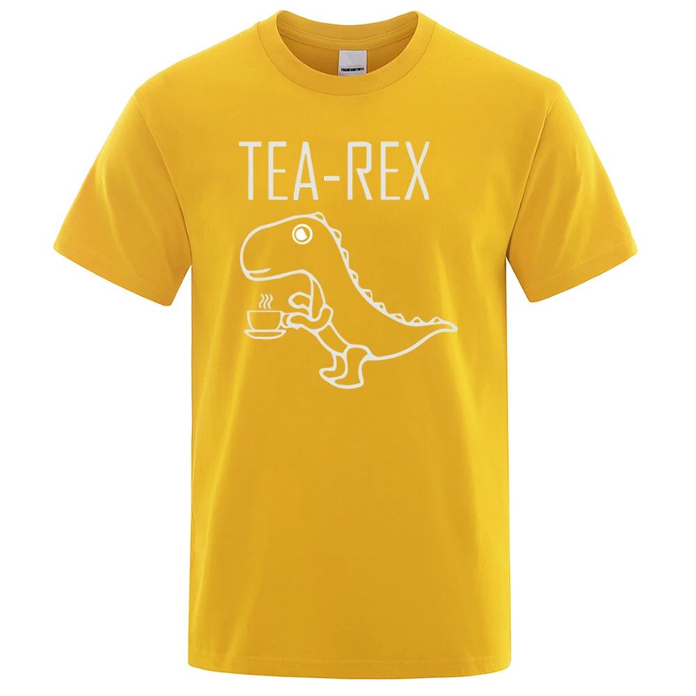 Tea Rex Dinosaur Coffee T-Shirts for Men & Women - Funny Casual Fashion
