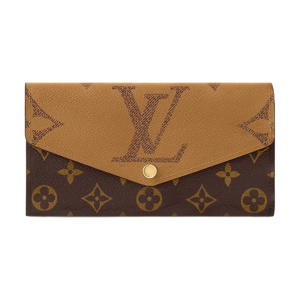Louis Vuitton Sarah Wallet Brown Monogram Reverse Canvas Women Wallets M80726