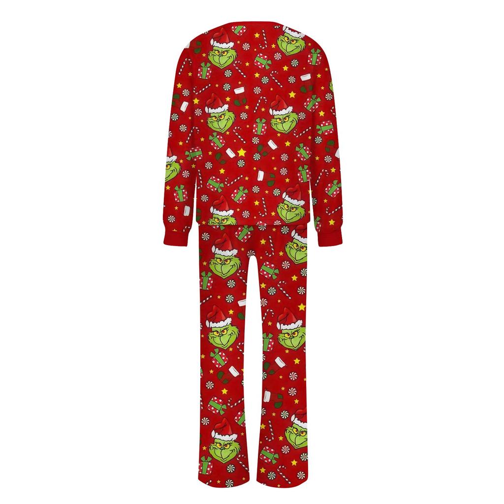 Christmas Prints Family Matching Long Sleeve Tops+Pants Set Family Matching Sets