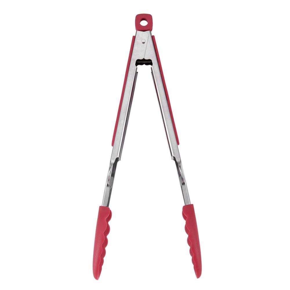 13.4 Inch Soft Grip Nylon Tongs Stainless Steel Heat Resistant Cooking Utensils Nonstick Dishwasher Safe Kitchen Tools