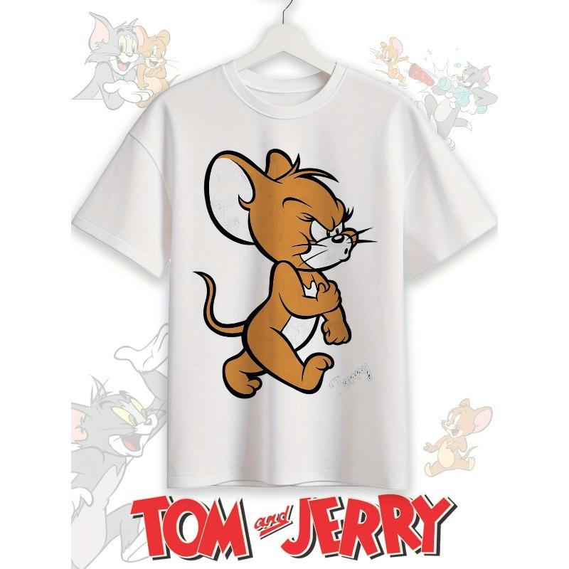 European Sizes Men'S Tom and Jerry T-Shirt | Funny Graphic Tee, Short Sleeve, All-season