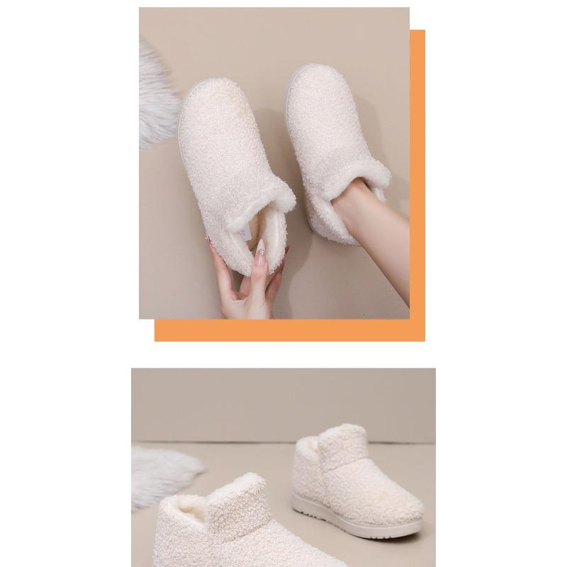2025 Winter New Arrival Women's Cotton Slippers Home Warmth Slip-Resistant Fleece-Lined Thickened Mom Snow Boots