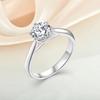 Moissanite Ring Diamond Sterling Silver 925 Rings Women Fashionable and Minimalist Design for Fine Jewelry Rings for Weddings