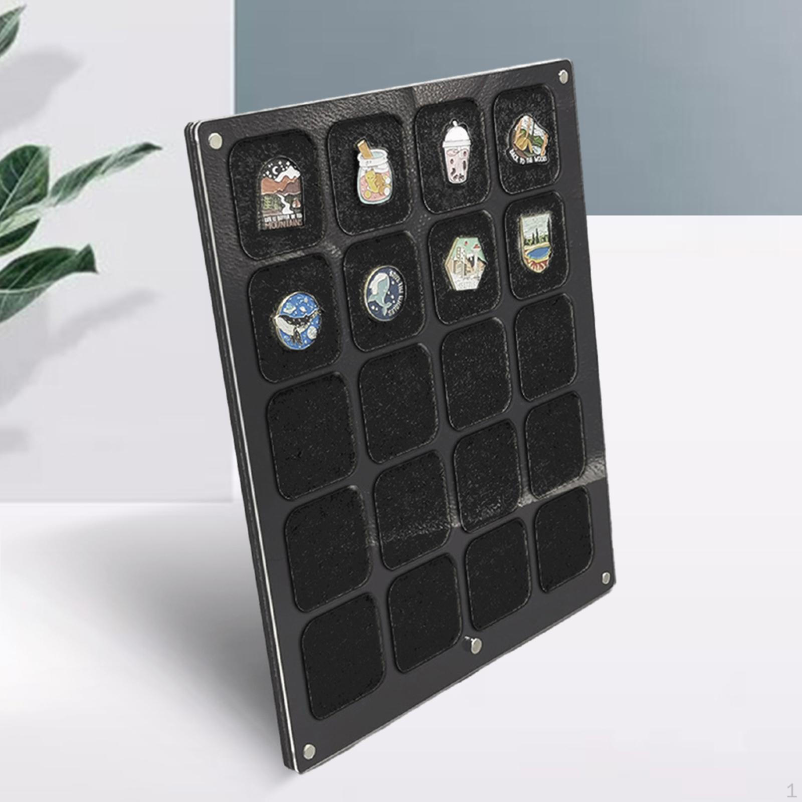 -Держатель для значков, Подвесной держатель для брошей, Органайзер для значков, Кейс для значков, Акриловая коллекция, Black Small