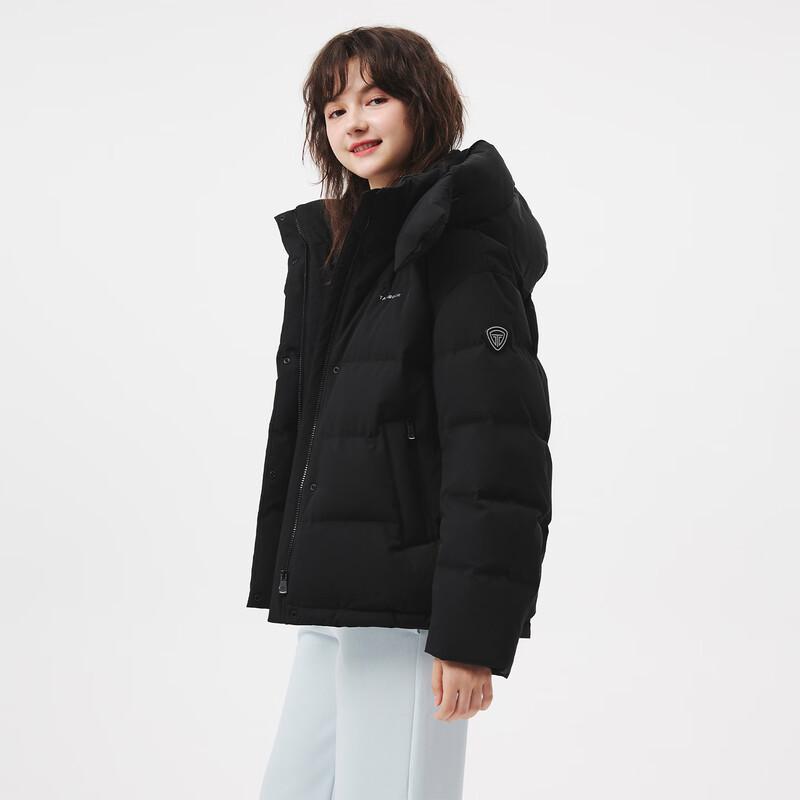 Tanboer Women's Short Puffer Down Jacket with Detachable Hood