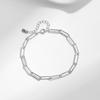 S925 Sterling Silver Minimalist Irregular Hammer Pattern Design Sense Chain Cold Wind Bracelet Small and Popular Jewelry