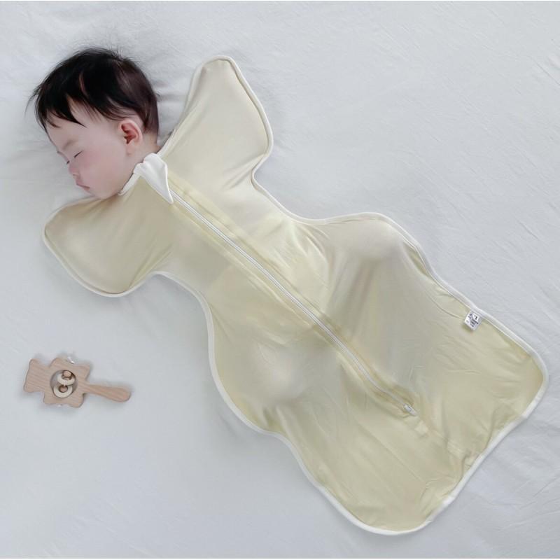 Newborn Sleep Sack With Mesh Fabric Anti Startle Swaddle Wing Sleeves Lightweight Breathable Baby Sleeping Bag