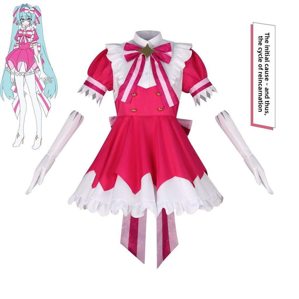 Hatsune Miku Cosplay Dress With Accessories For Anime Convention And Halloween Costumes