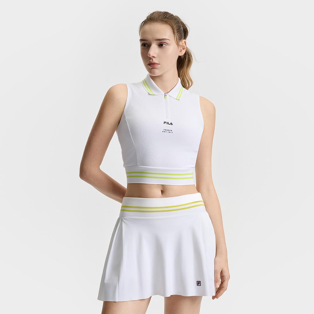 New FILA Athletics Tennis Sport Vests Women's Jade White WT A11W523126F-WT