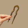 Elegant U-shaped Acrylic Hairpin for Women's Bun - New Chinese Style