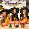 12ks Halloweenových topperů na cupcaky Pavouk Dýně Horor Krvavý otisk ruky Otisk stopy Vložky na cupcaky Halloweenská párty Dekorace dortu