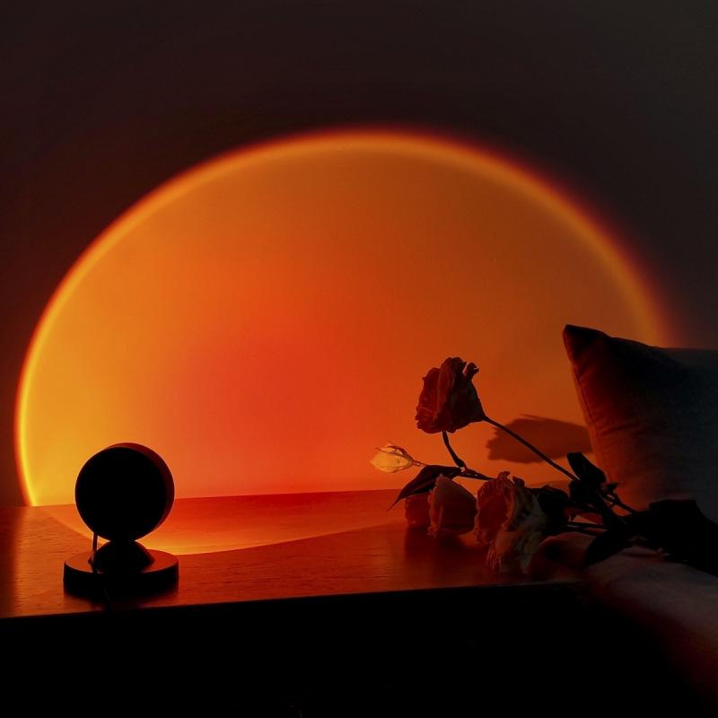 Sunset Projection Lamp: Fill Light for Photography, Streaming, and Atmospheric Lighting - Twilight, Rainbow, and Afterglow Effects.
