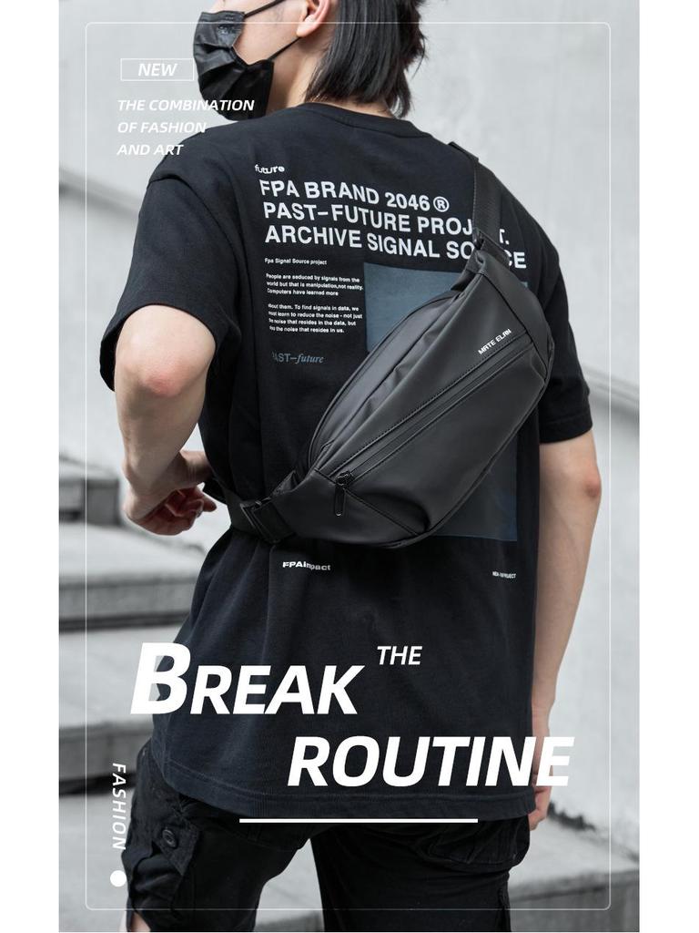 Riñonera de Pecho para Hombre - Mochila Multifuncional Cruzada/de Hombro y Bolso Mensajero