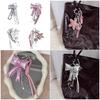 Handmade Star Key Ornament Alloy and PU Bowknot Key Holder Rope Key Accessories Suitable for Party or Room Decorating