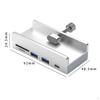 4 Port Aluminum External Dock Hub Converter, Lightweight And Durable Card , USB3.0 Extender for