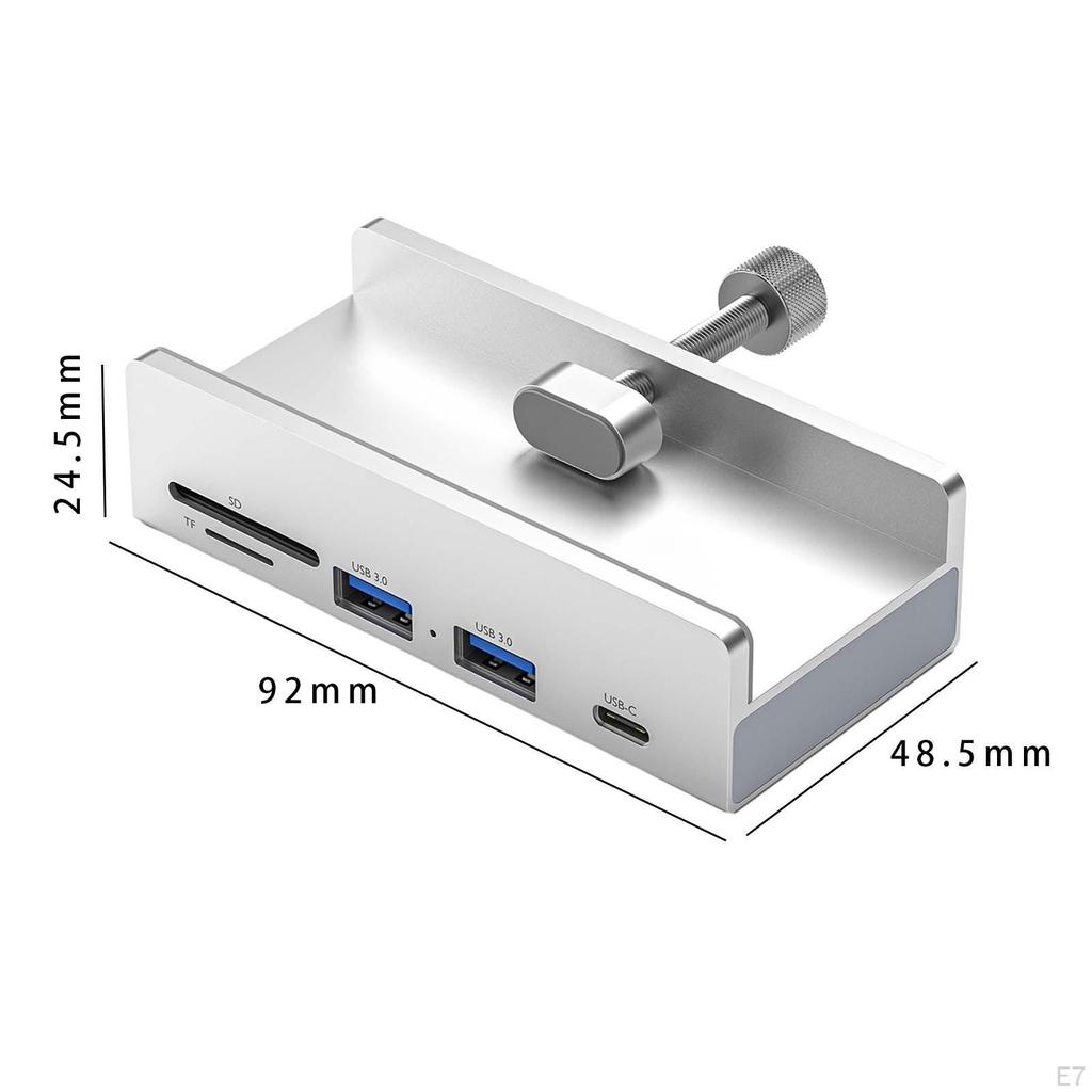 4 Port Aluminum External Dock Hub Converter, Lightweight And Durable Card , USB3.0 Extender for
