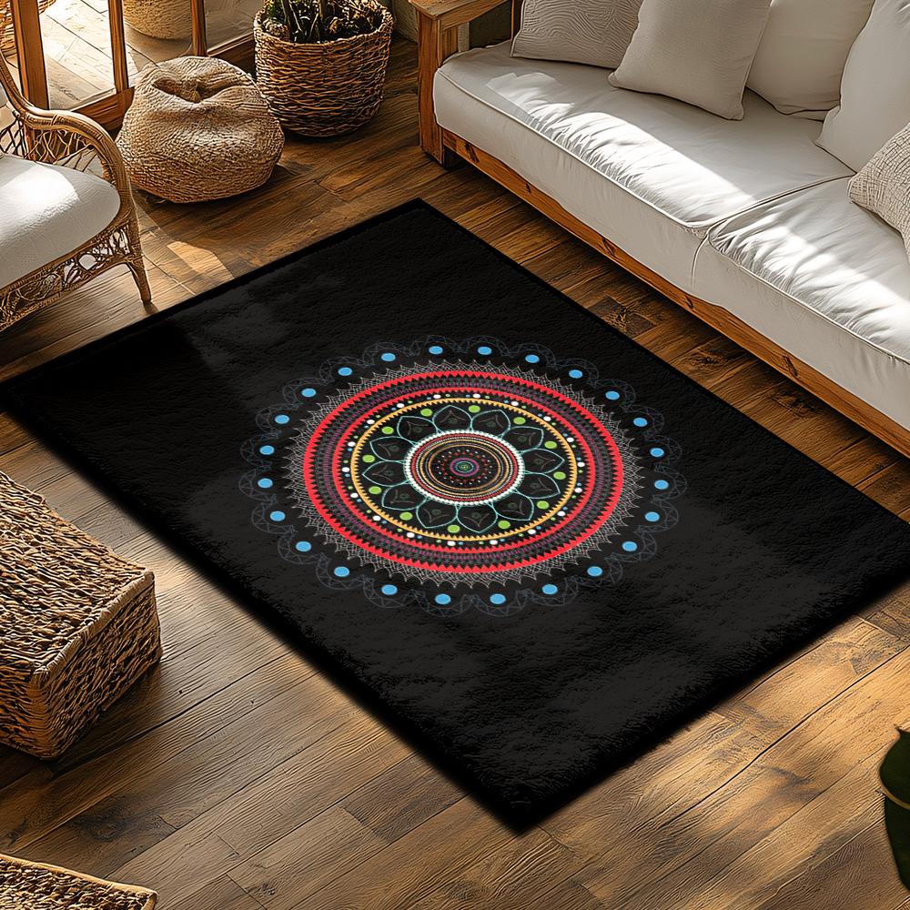 Boho Area Rug Washable Non Slip Modern Abstract Geometric Pattern Living Room Bedroom Floor Mat Home Decor Indoor Outdoor Carpet
