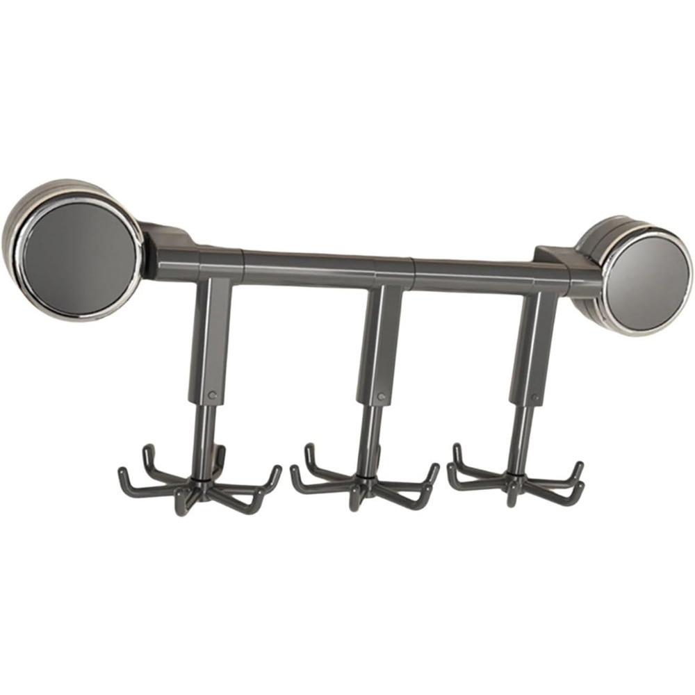 Suport de bucătărie cu ventuză, cârlig rotativ, suport de depozitare de uz casnic cu șase brațe, montat pe perete, fără perforare, pentru ustensile de gătit, spatulă, suport pentru linguri