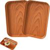 Wood Grain Plastic Serving Platters and Trays,Serving Dishes for Entertaining,Platters Serving Food,Appetizer Serving Trays for