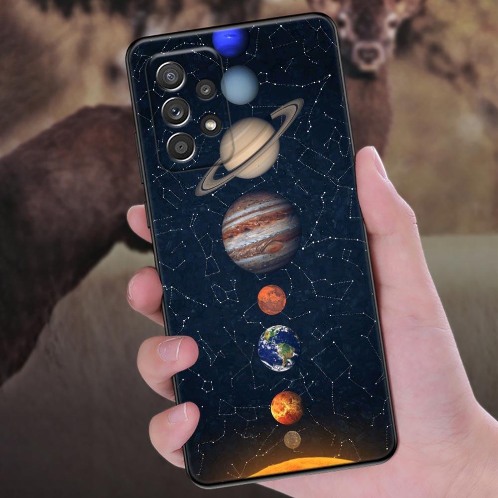 Sky Space Moon Stars Universe Phone Case For Samsung Galaxy A57 A56 A37 A55 A36 5G A26 A54 A52 A35 A34 A25 A17 A16 A15 A07 Cover