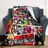 Name Custom Persona 5 Game Print Flannel Blanket High Quality Warm Comfortable Cover for All Seasons Perfect for Gifts Home Decor