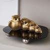 Golden Owl Family (Mother & Child) for Home Decor (Pack of 1, Golden)