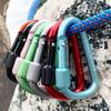 Aluminium Alloy Safety Buckle Keychain Multi Colors D-shape Carabiner  Outdoor Tool