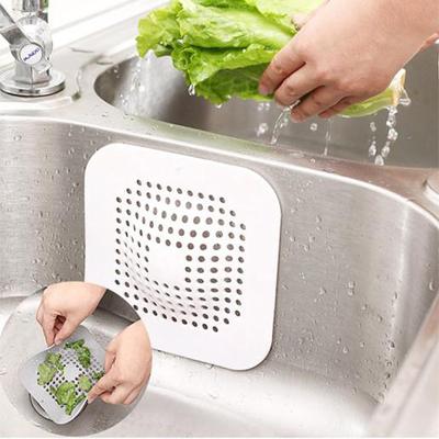 Filtre Bloquant pour Évier de Cuisine Ménage Salle de Bain Ovale Ventouse Sol