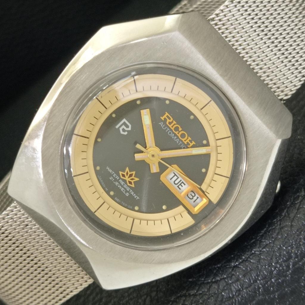 

VINTAGE RICOH R31 AUTOMATIC JAPAN MENS ORIGINAL DIAL WATCH a703542-1 R213d-a703542