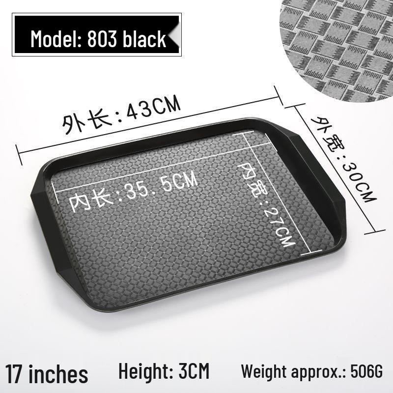 Plastic Rectangular Non-slip Serving Tray